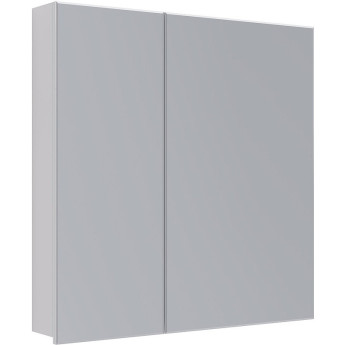 Шкаф зеркальный LEMARK UNIVERSAL 80х80 см 2-х дверный, цвет корпуса белый глянец